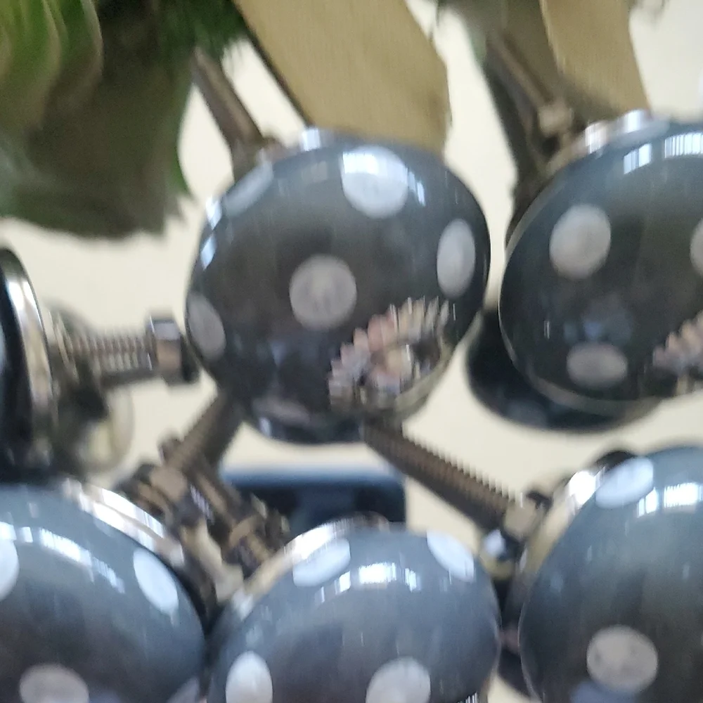 P11 Polka Dot Ceramic Knobs - Black and Silver